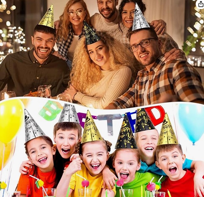 New Year Party Cone Hat